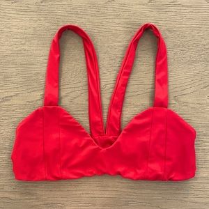 Boys + Arrows red bikini top XS